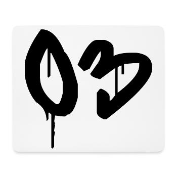 Nummer 03 Urbaner Graffiti-Stil - Mousepad (Querformat) - Weiß - Vorne