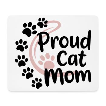 Katzenmama Rosa Pfoten Logo - Mousepad (Querformat) - Weiß - Vorne