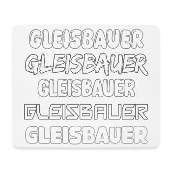 Gleisbauer Typo Kollektion - Mousepad (Querformat) - Weiß - Vorne