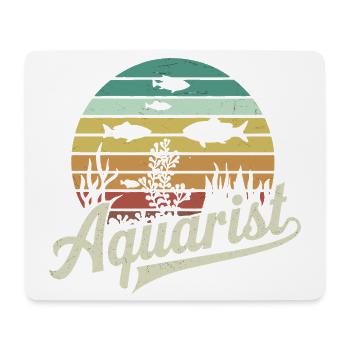  Aquarist Retro Aquarium Fische Aquaristik - Mousepad (Querformat) - Weiß - Vorne