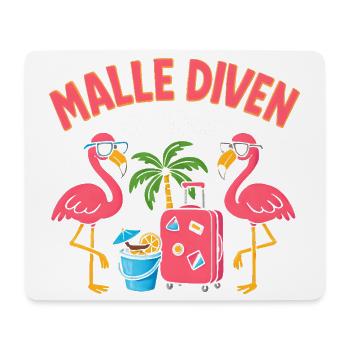 Malle Divas en tournée Fête féminine Flamingo à Majorque - Tapis de souris (format paysage) - blanc - Devant