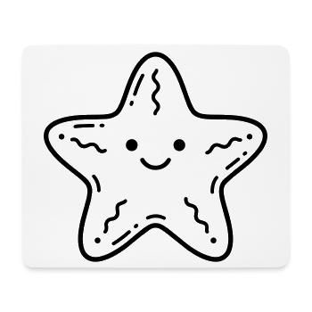 Seestern - Mousepad (Querformat) - Weiß - Vorne
