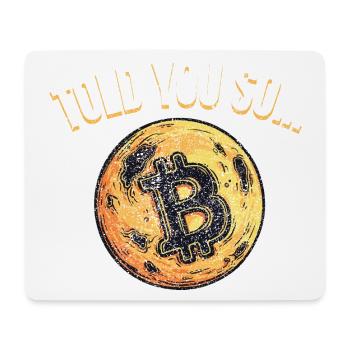 to the moon - Bitcoin, Bitcoiner Geschenkidee - Mousepad (Querformat) - Weiß - Vorne