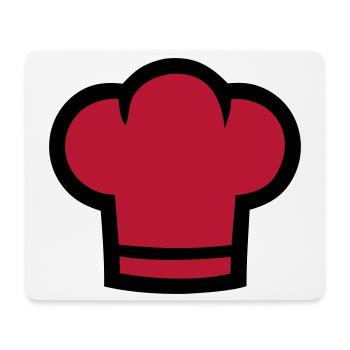 Chef's Hat Baker Pastry Chef Pizzeria Logo Gastro - Mouse Pad (horizontal) - white - Front