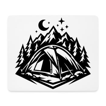 Tent Camping Outdoor Symbol - Mouse Pad (horizontal) - white - Front