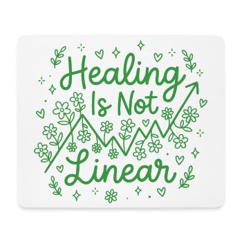 Die Heilung psychischer Gesundheit ist nicht linear - Mousepad (Querformat) - Weiß - Vorne