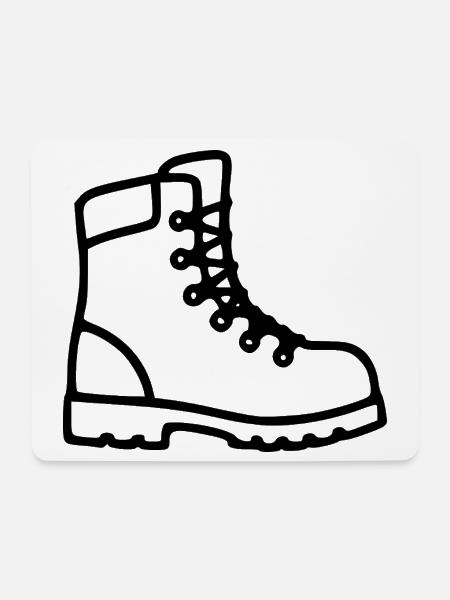 Wanderschuhe wandern Geschenk Wanderer Bergsteiger - Mousepad (Querformat) - Weiß
