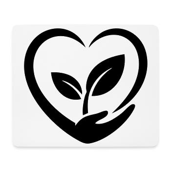 Gardener, Heart, Hand and Plant, Plant Love - Mouse Pad (horizontal) - white - Front