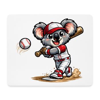 Koala Baseball - Mousepad (Querformat) - Weiß - Vorne