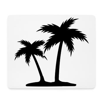 Palmen - Mousepad (Querformat) - Weiß - Vorne