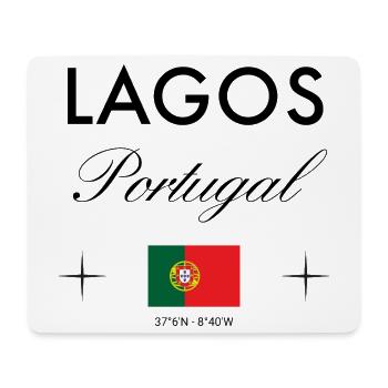 Lagos Portugal Koordinaten Reise Souvenir - Mousepad (Querformat) - Weiß - Vorne