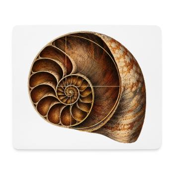 Fibonacci Spirale - Mousepad (Querformat) - Weiß - Vorne