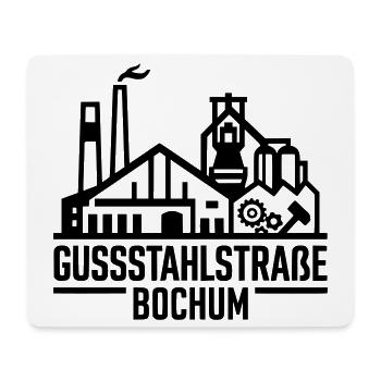 Gussstahlstraße Bochum Ruhrpott Industrie T-Shirt - Mousepad (Querformat) - Weiß - Vorne