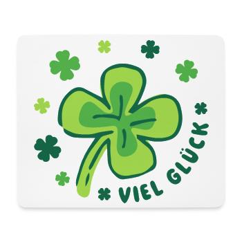 Glücksbringer - Viel Glück - Mousepad (Querformat) - Weiß - Vorne