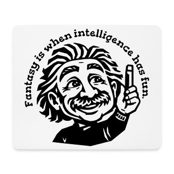 FANTASY = IQ + FUN - Mousepad (Querformat) - Weiß - Vorne