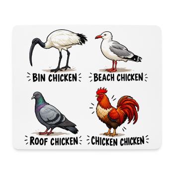 Funny Bin Huhn Australischer Ibis Vogelliebhaber Kunst - Mousepad (Querformat) - Weiß - Vorne