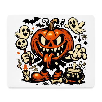 Gruseliger Kürbis Geist Fledermaus Kostüm - Mousepad (Querformat) - Weiß - Vorne