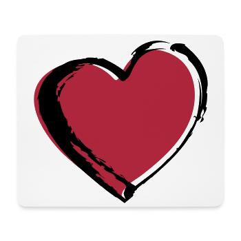 Graffiti Herz; Heart - Mousepad (Querformat) - Weiß - Vorne
