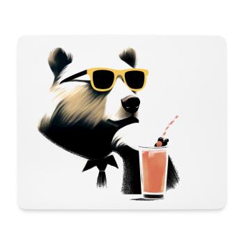 Cooler Bär - Mousepad (Querformat) - Weiß - Vorne