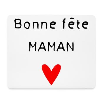 BONNE FÊTE. COEUR. BONNE FÊTE MAMAN. MAMAN - Tapis de souris (format paysage) - blanc - Devant
