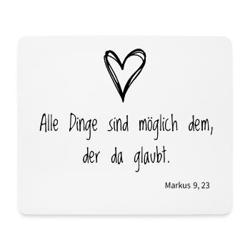 Bibelvers Segensspruch für Gläubige Taufe, Gott - Mousepad (Querformat) - Weiß - Vorne
