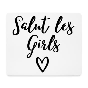 filles, salut les girls, meilleures amies - Tapis de souris (format paysage) - blanc - Devant