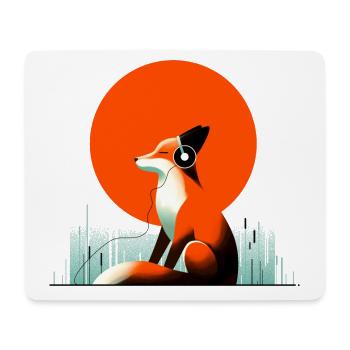 Musik Fuchs - Mousepad (Querformat) - Weiß - Vorne