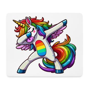 Dabbing Unicorn - Mouse Pad (horizontal) - white - Front
