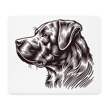 Profil du chien - Tapis de souris (format paysage) - blanc - Devant