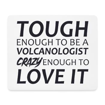 Volcanologist crazy Volcanology - Mouse Pad (horizontal) - white - Front