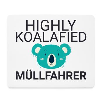 Garbage driver Koalafied - Mouse Pad (horizontal) - white - Front