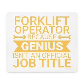 Forklift Operator Genius Forklift Driver - Mousepad (Querformat) - Weiß - Vorne