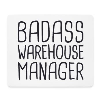 Warehouse Manager Badass - Mousepad (Querformat) - Weiß - Vorne