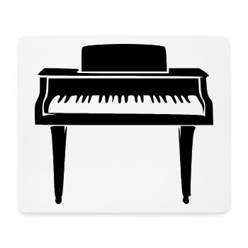 Klavier Geschenk Pianist - Mousepad (Querformat) - Weiß - Vorne