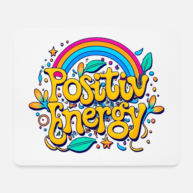 positive Energie - Mousepad (Querformat) - Weiß