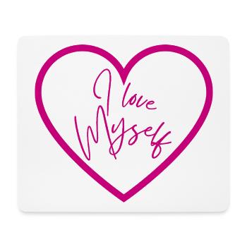 Ich liebe mich - Mousepad (Querformat) - Weiß - Vorne