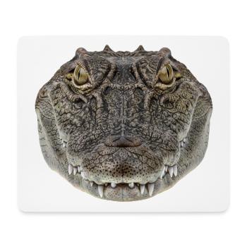 Crocodile Portrait Detail Wildlife Design - Mouse Pad (horizontal) - white - Front