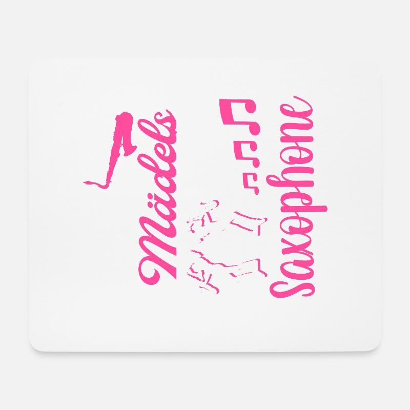 Saxophon. - Mousepad (Querformat) - Weiß