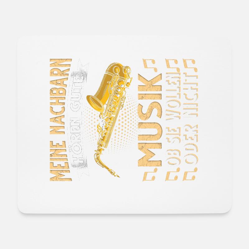 Saxophon. - Mousepad (Querformat) - Weiß