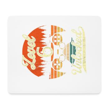 Level 6 Unlocked Männer Jungs Gamer 6 Geburtstag - Mousepad (Querformat) - Weiß - Vorne