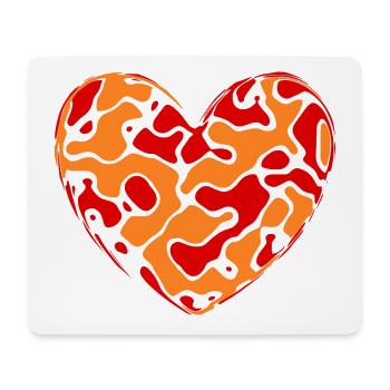 Orange Heart Gift Fête des mères Mère - Tapis de souris (format paysage) - blanc - Devant