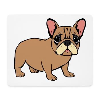 French Bulldog - Mouse Pad (horizontal) - white - Front