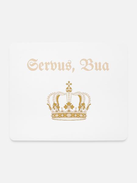 Servus bua - Bayerische Begrüssung - Mousepad (Querformat) - Weiß