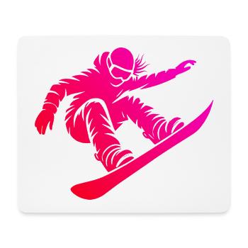 Snowboard Fans aufgepasst schlichtes Statement für - Mousepad (Querformat) - Weiß - Vorne