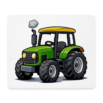 Tractor Trekker Cartoon - Tapis de souris (format paysage) - blanc - Devant