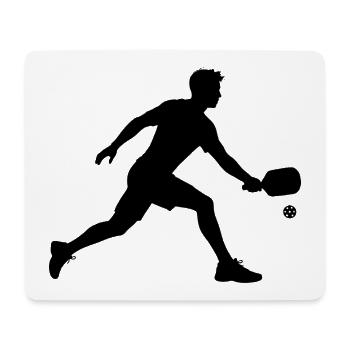 Motif de scène de pickleball autour d’un joueur de pickleball - Tapis de souris (format paysage) - blanc - Devant