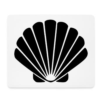 Cadeau de voyage Vacances Plage Scallop Shell - Tapis de souris (format paysage) - blanc - Devant