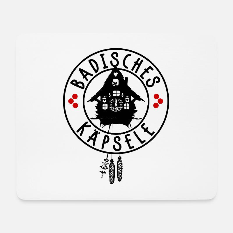 Badisches Käpsele - Mousepad (Querformat) - Weiß