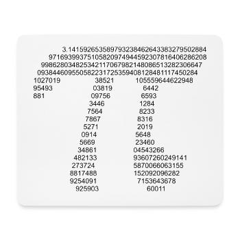 Pi - Mouse Pad (horizontal) - white - Front