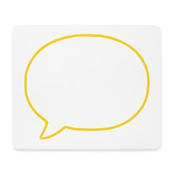 Sprechblase Comic selbst gestalten personalisieren - Mousepad (Querformat) - Weiß - Vorne